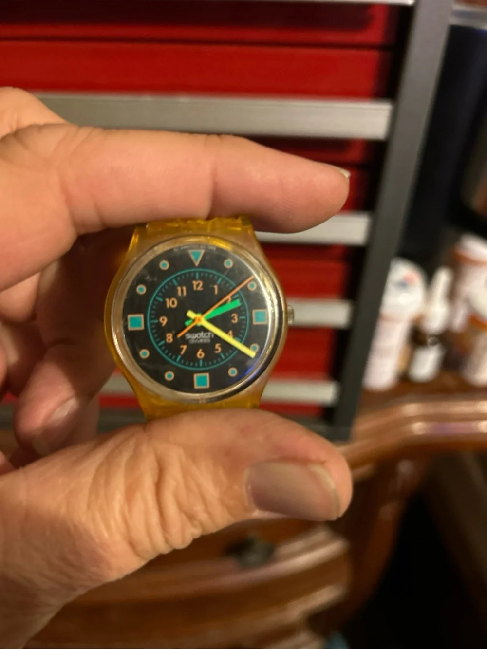 Vintage Swatch Watch Bondi diver GK115 80s Watch Display or parts not tested WOW